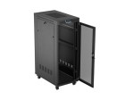 Lanberg Szafa instalacyjna rack stojąca 19 cali 32U 600x1000 drzwi perforowane LCD czarna (Flat pack)