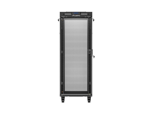 Lanberg Szafa instalacyjna rack stojąca 19 cali 32U 600x1000 drzwi perforowane LCD czarna (Flat pack)