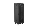 Lanberg Szafa instalacyjna rack stojąca 19 cali 37U 600x600 drzwi perforowane LCD czarna (Flat pack)