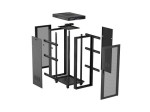 Lanberg Szafa instalacyjna rack stojąca 19 cali 37U 600x600 drzwi perforowane LCD czarna (Flat pack)