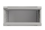 Lanberg Szafa instalacyjna rack wisząca 19" 4U 540x350 szara drzwi przeszklone (flat pack)