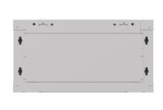 Lanberg Szafa instalacyjna rack wisząca 19" 4U 540x350 szara drzwi przeszklone (flat pack)