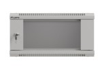 Lanberg Szafa instalacyjna rack wisząca 19" 4U 540x350 szara drzwi przeszklone (flat pack)