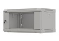 Lanberg Szafa instalacyjna rack wisząca 19" 4U 540x350 szara drzwi przeszklone (flat pack)