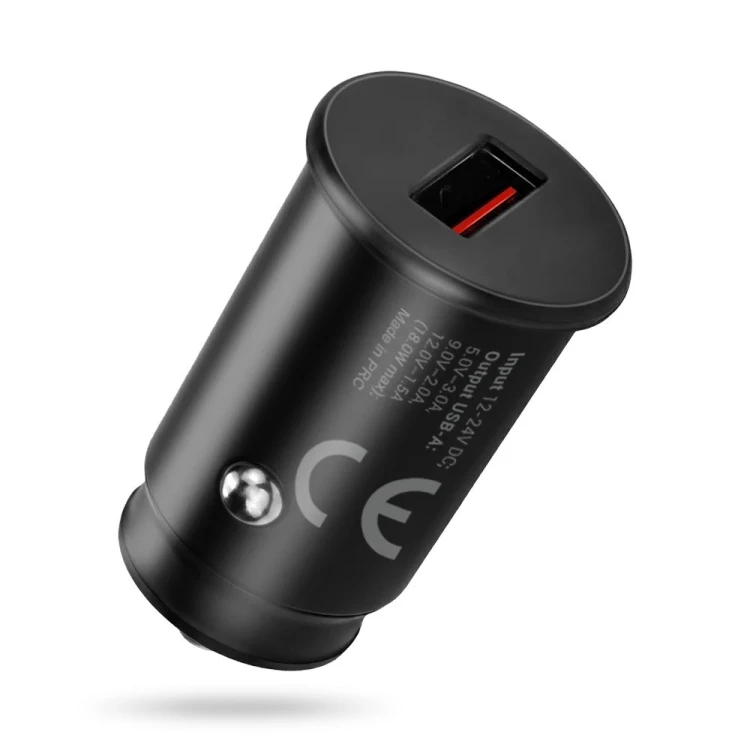 everActive Ładowarka samochodowa CC-15QC QC3.0 18W 1XUSB + kabel USB-C 1m