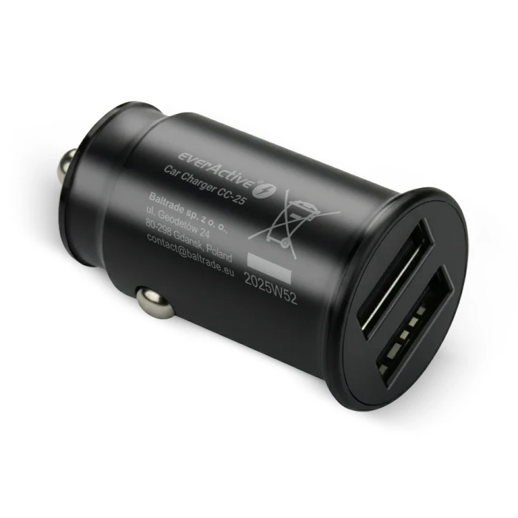 everActive Ładowarka samochodowa CC-25 2XUSB 12W