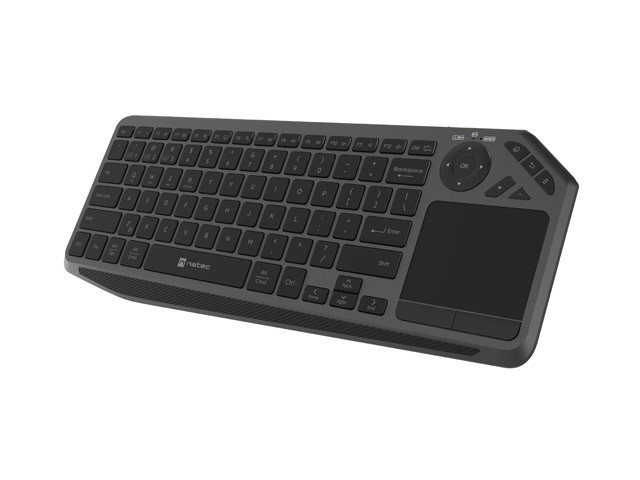 Natec Klawiatura smart TV Turbot 2 slim bezprzewodowa BT+2.4GHZ