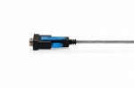 Digitus Kabel adapter USB 2.0 do RS232 (DB9) | Chipset FTDI (FT232RNL) | PVC, transparentny | Mocowanie na śruby | 1.8m