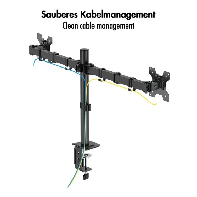 LogiLink Uchwyt do monitora 2x 17-32',10kg max na ramie