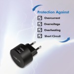 LogiLink Ładowarka sieciowa  2x USB-A, 10.5W, czarna