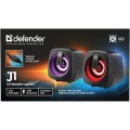 Defender Głośniki komputerowe J1 2.0 6W LED USB czarne