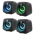 Defender Głośniki komputerowe J1 2.0 6W LED USB czarne