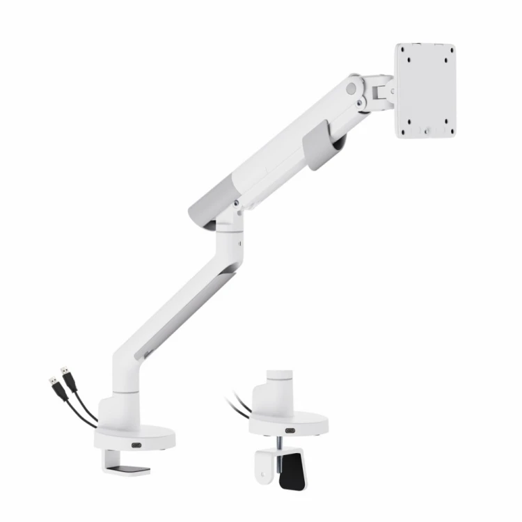 ART Uchwyt biurkowy gazowy do 1 monitora LED/LCD 17-35" L-29GD 2-11kg 2xUSB 3.0 Premium White
