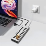 LogiLink Hub USB3.2 10-portow USB-A/C, funkcja on/off