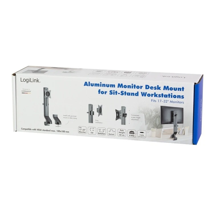 LogiLink Uchwyt do monitora, VESA ,17-32 cali, max.8kg