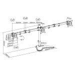 LogiLink Uchwyt na 3 monitory, 17-27 cali, max 7kg na ramie