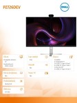 Dell Monitor P2726DEV 27 cali IPS QHD (2560x1440)/16:9/HDMI/2xDP/4xUSB/2xUSB-C/Camera/3Y