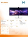 Dell Monitor P3426WEV 34 cale IPS Curved WQHD (3440x1440)/21:9/HDMI/DP/4xUSB/2xUSB-C/RJ45/Camera/3Y