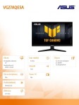 Asus Monitor 27 cali VG27AQE5A IPS QHD HDMI USB DP 165Hz