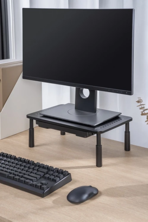 Gembird Podstawka regulowana pod monitor z szufladą