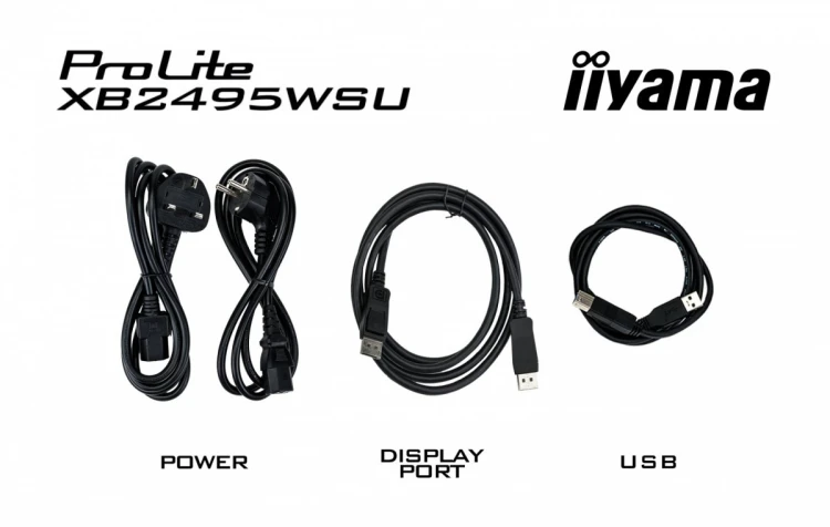 IIYAMA Monitor 24 cale XB2495WSU-B1  IPS,16:10,350cd,4ms,HDMI, 100Hz,1500:1, 4xUSB,2x2W,HAS150 (PIVOT)
