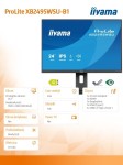 IIYAMA Monitor 24 cale XB2495WSU-B1  IPS,16:10,350cd,4ms,HDMI, 100Hz,1500:1, 4xUSB,2x2W,HAS150 (PIVOT)
