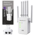 Qoltec Wzmacniacz syganłu WiFi 5 | Repeater | Access Point | AC1200 Mb/s| 6 anten | 2xRJ45 | 128MB