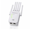 Qoltec Wzmacniacz syganłu WiFi 5 | Repeater | Access Point | AC1200 Mb/s| 6 anten | 2xRJ45 | 128MB