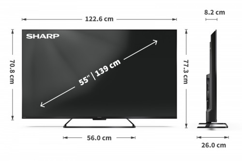 Sharp Telewizor 55 cali 55HR7465E