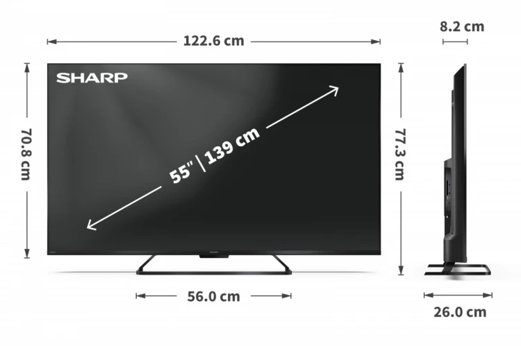 Sharp Telewizor 55 cali 55HR7465E