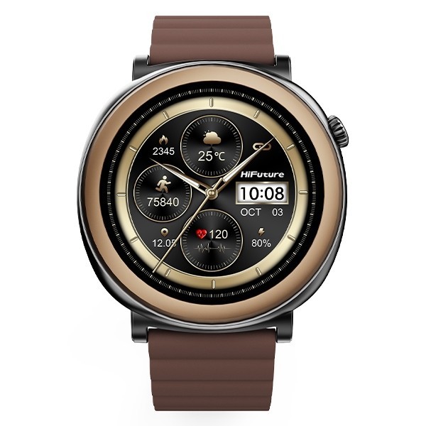 HiFuture Smartwatch Aurora Amoled rozmowy AI bršzowy