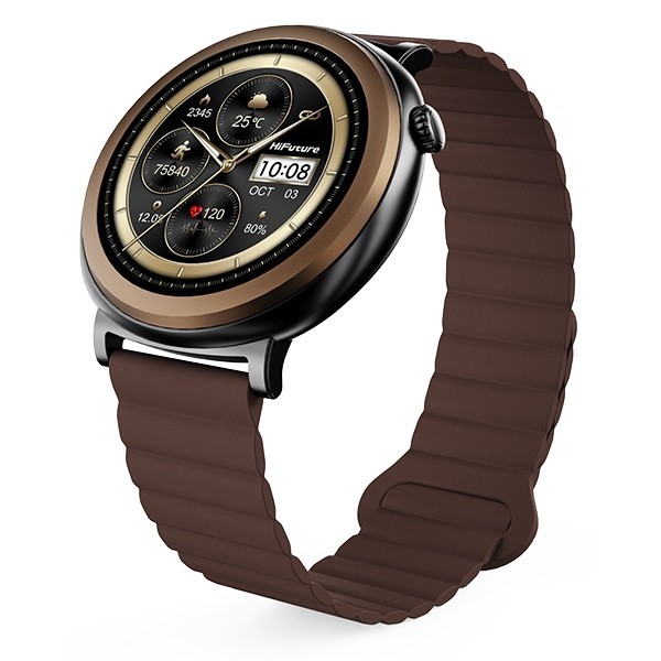 HiFuture Smartwatch Aurora Amoled rozmowy AI bršzowy