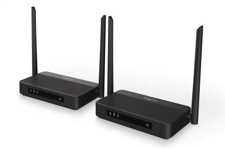 Digitus Przedłużacz / Extender HDMI bezprzewodowy z KVM do 100m | UHD 4K@60Hz | Audio | Niskie opóźnienie 16ms (Zestaw)
