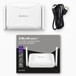 Qoltec Router Home&Travel 4G LTE WiFi 6 | AX300 | 2.4GHz | Dual Antena |USB-C | Micro SIM