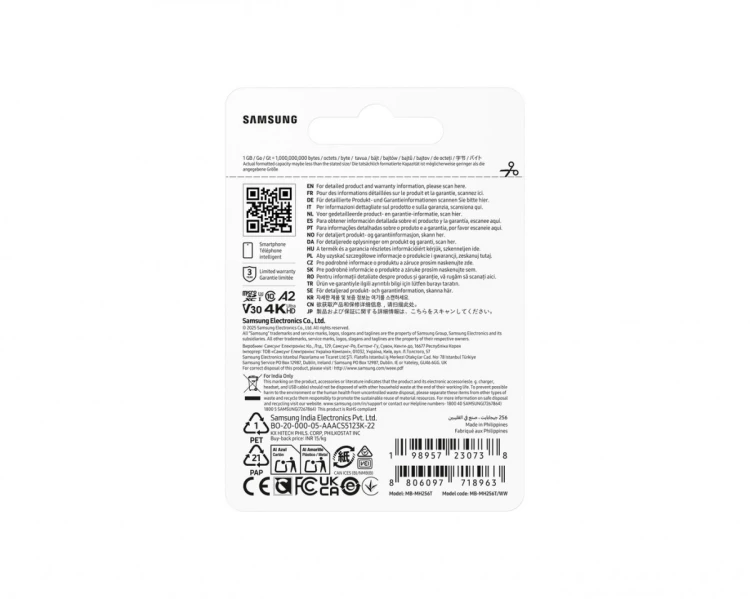 Samsung Karta pamięci MB-MH256T/WW T9 microSD 256GB