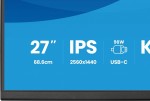 IIYAMA Monitor  27 cali XB2797QSNP-B1 IPS,QHD,USB-c Dock 96W,HDMI, 350cd,1ms, DP, DisplayPort x1 (Daisy Chain MST max. 2560 x1440), USB HUB x4, RJ45