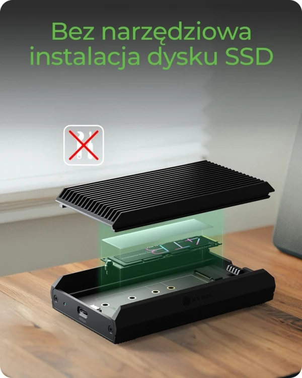 IcyBox Obudowa SSD IB-1920M-C42 NNVMe SSD , USB4 GEN 3x2 (40GB)