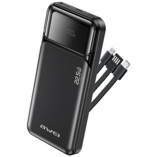 AWEI Powerbank PA-91 22,5W PD 10000mAh kable wbudowane