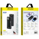 AWEI Powerbank PA-91 22,5W PD 10000mAh kable wbudowane