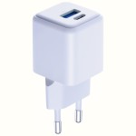 3MK Ładowarka sieciowa Hyper GaN 20W 1xUSB-A 1xUSB-C PD QC4+ biała