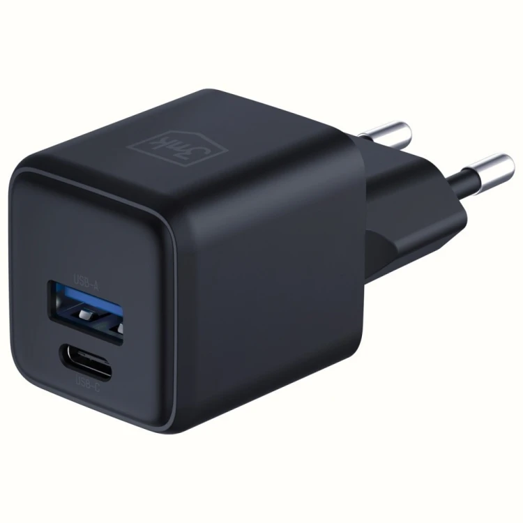 3MK Ładowarka sieciowa Hyper GaN 20W 1xUSB-A 1xUSB-C PD QC4+ czarna