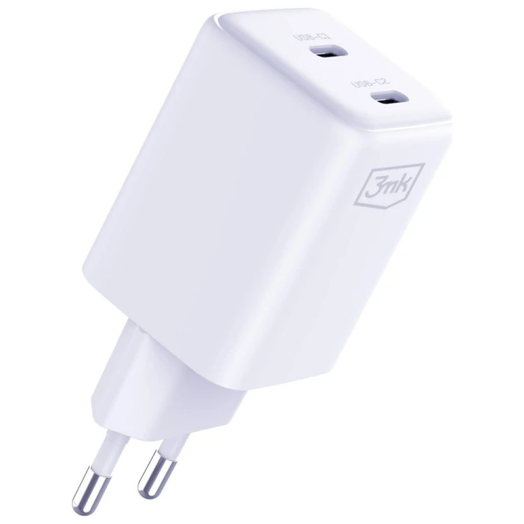 3MK Ładowarka sieciowa Hyper Charger PD 45W GaN QC4+ PPS 2C biała