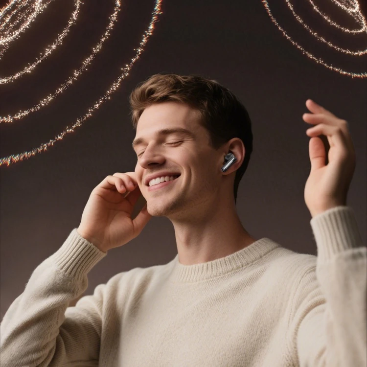AWEI Słuchawki bezprzewodowe Bluetooth 6.0 TWS ANC TA19 czarne