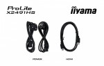 IIYAMA Monitor 23.8 cala X2491HS-B1  IPS,HDMI,DP,1ms,350cd, 1500:1,120Hz,2x2W