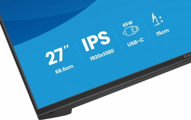 IIYAMA Monitor 27 cali XB2797HSN-B1 IPS,FHD,HAS150 ,350cd,1ms                HDMI, DP,USB-C DOCK 65W, 4xUSB HUB, RJ45