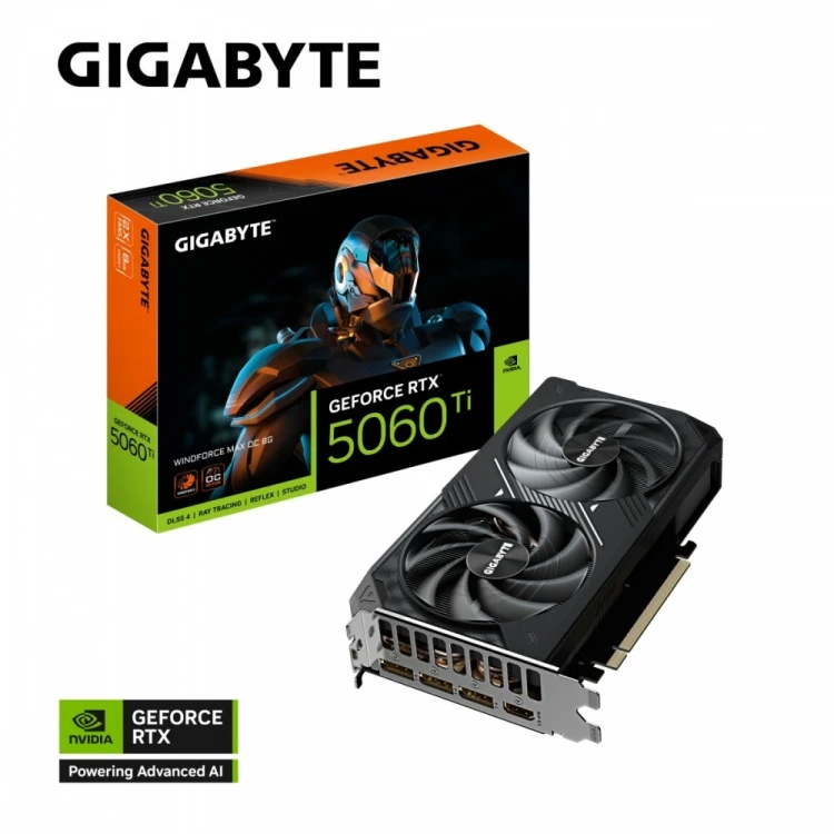 Gigabyte Karta graficzna GeForce RTX 5060 Ti WINDFORCE MAX OC 8G 128BIT GDDR7 3DP/HDMI