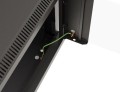 Lanberg Szafa instalacyjna rack wisząca 19" 540x350 czarna drzwi przeszklone ( flat pack)