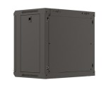 Lanberg Szafa instalacyjna rack wisząca 19" 540x350 czarna drzwi przeszklone ( flat pack)