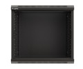 Lanberg Szafa instalacyjna rack wisząca 19" 540x350 czarna drzwi przeszklone ( flat pack)