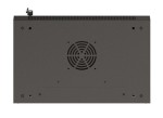 Lanberg Szafa instalacyjna rack wisząca 19" 540x350 czarna drzwi przeszklone ( flat pack)